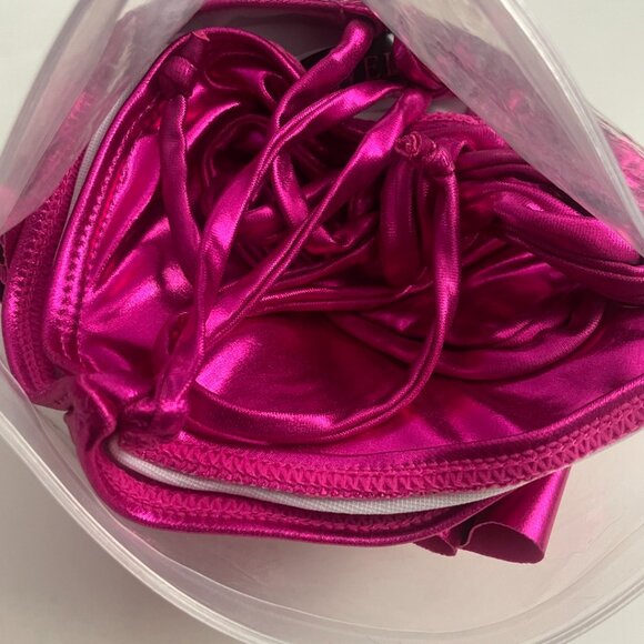Metallic Hot Pink Rave Bikini Set - Picture 10 of 11